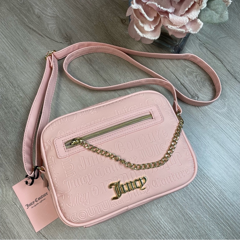 NWT Juicy Couture Deboss Macroon Chain Up Crossbody Bag